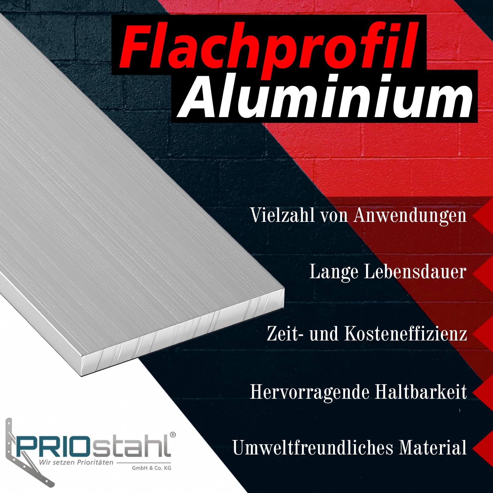 PRIOstahl Flachprofil Alu 30x3 mm 2000 mm EN AW-6060