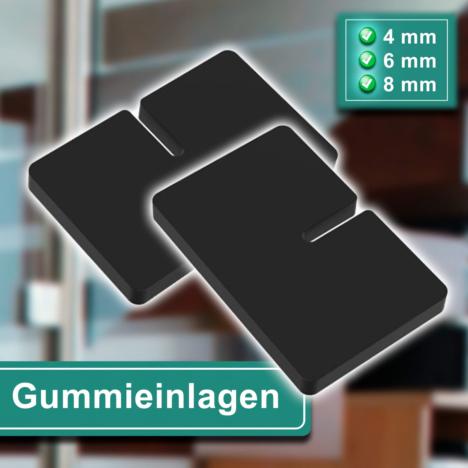 PRIOstahl Glashalter 30x30x18mm Glasklemme 4 mm 4er Set V2A Flach