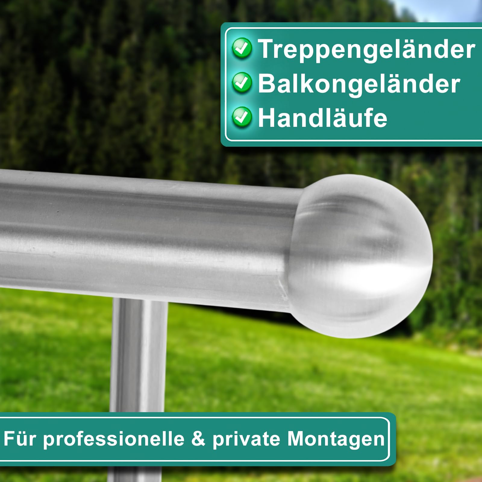 PRIOstahl Geländerbau Rohrstopfen 42,4mm V2A 1 Stück