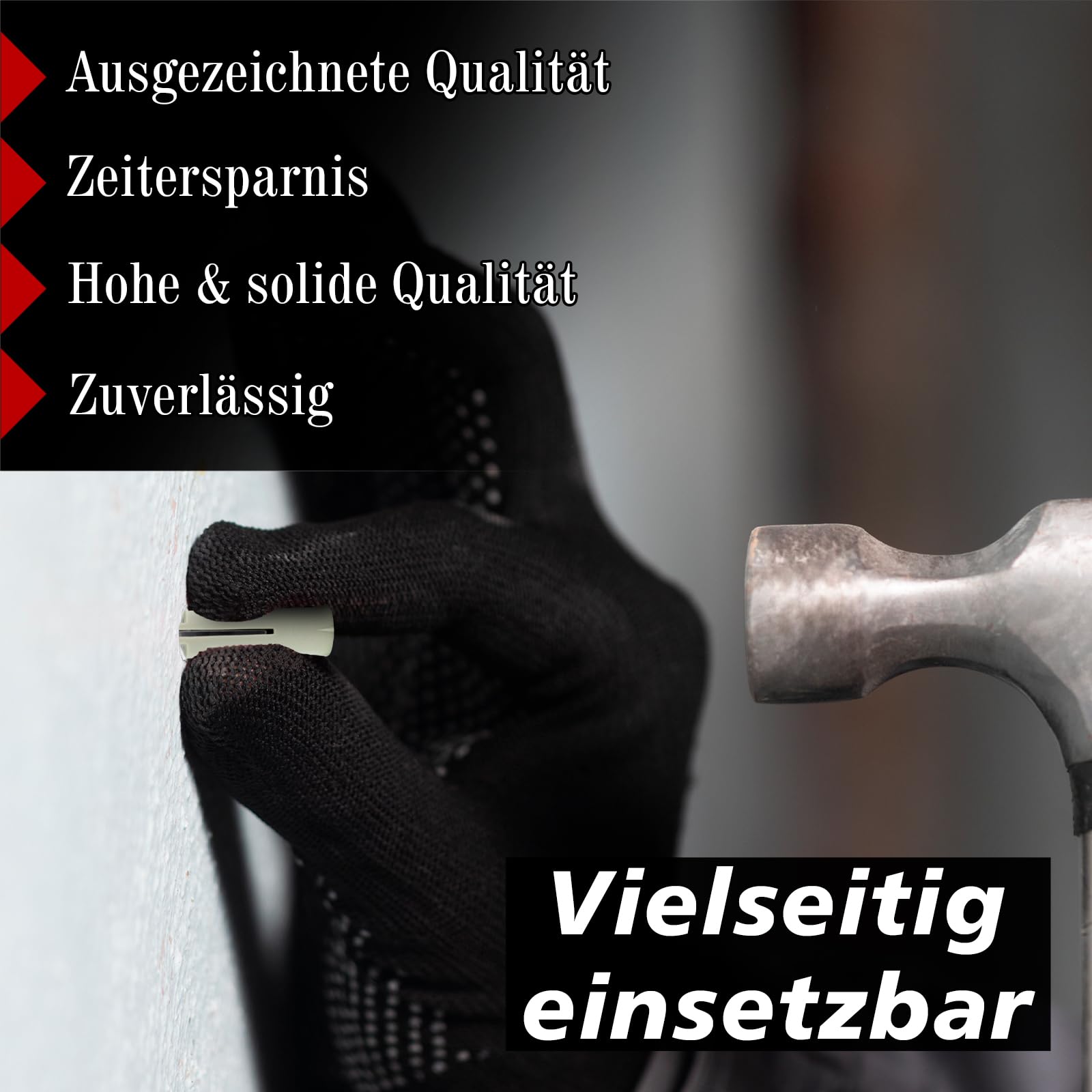 PRIOstahl Spreizdübel 10x50mm Allzweckdübel 20 Stück Grau