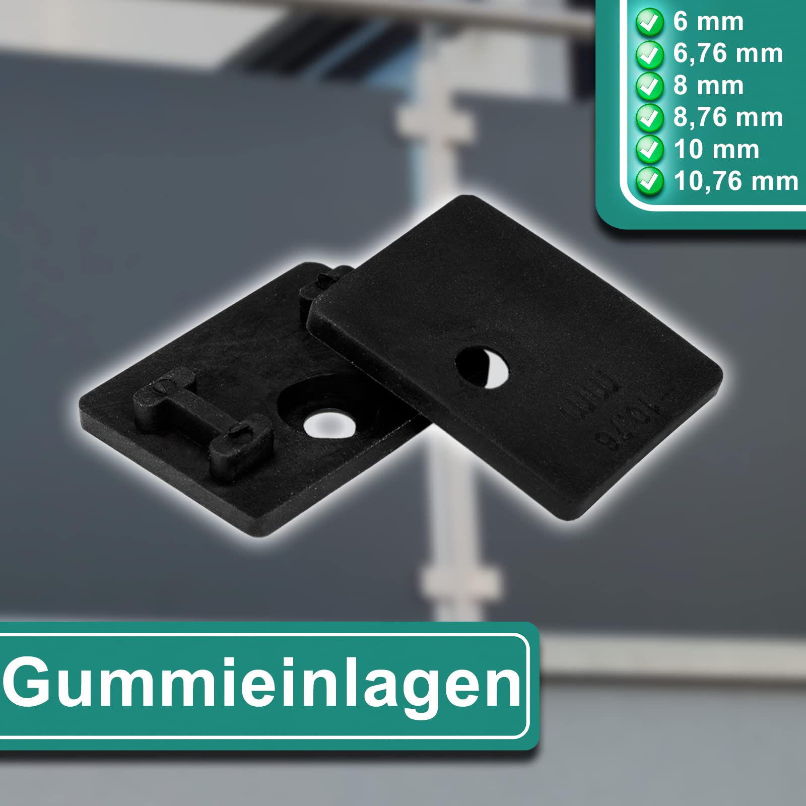 PRIOstahl Glashalter flach 8,76mm Edelstahl V2A 4 Stück