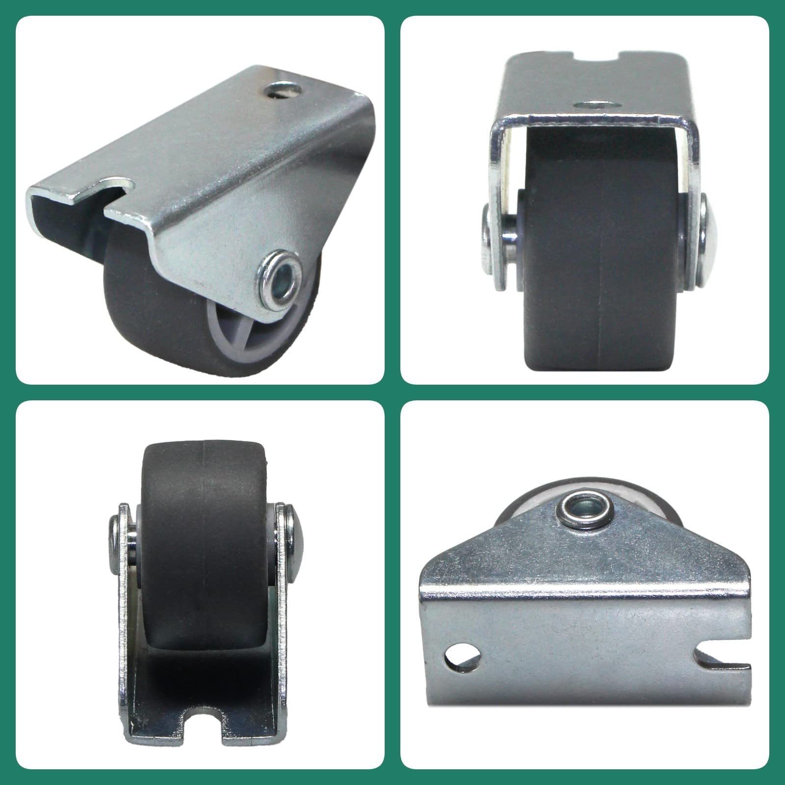 PRIOstahl Kastenrollen 25mm TPE 4 Stück 25kg