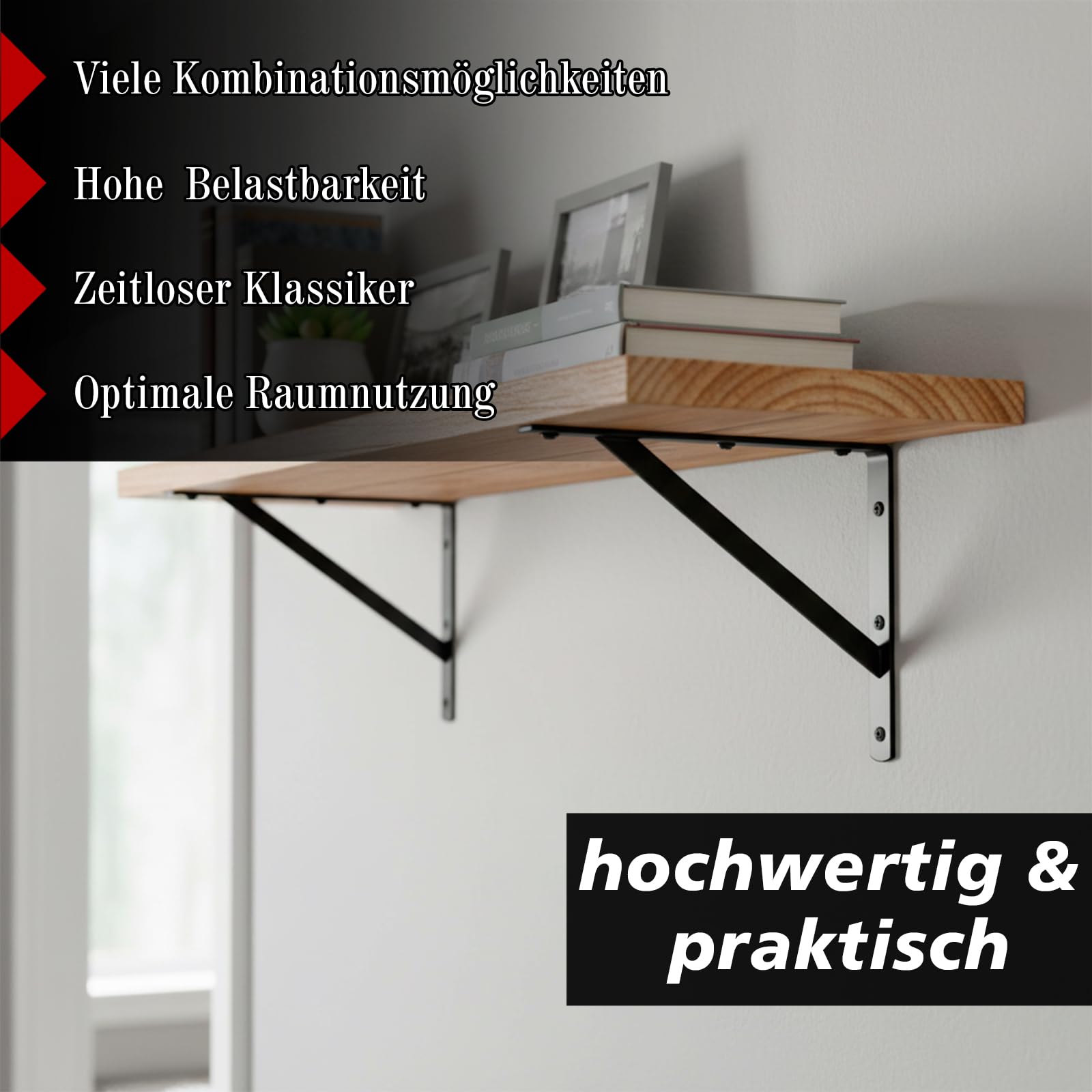 PRIOstahl Schwerlastträger 330x500mm Regalwinkel verzinkt 2 Stück