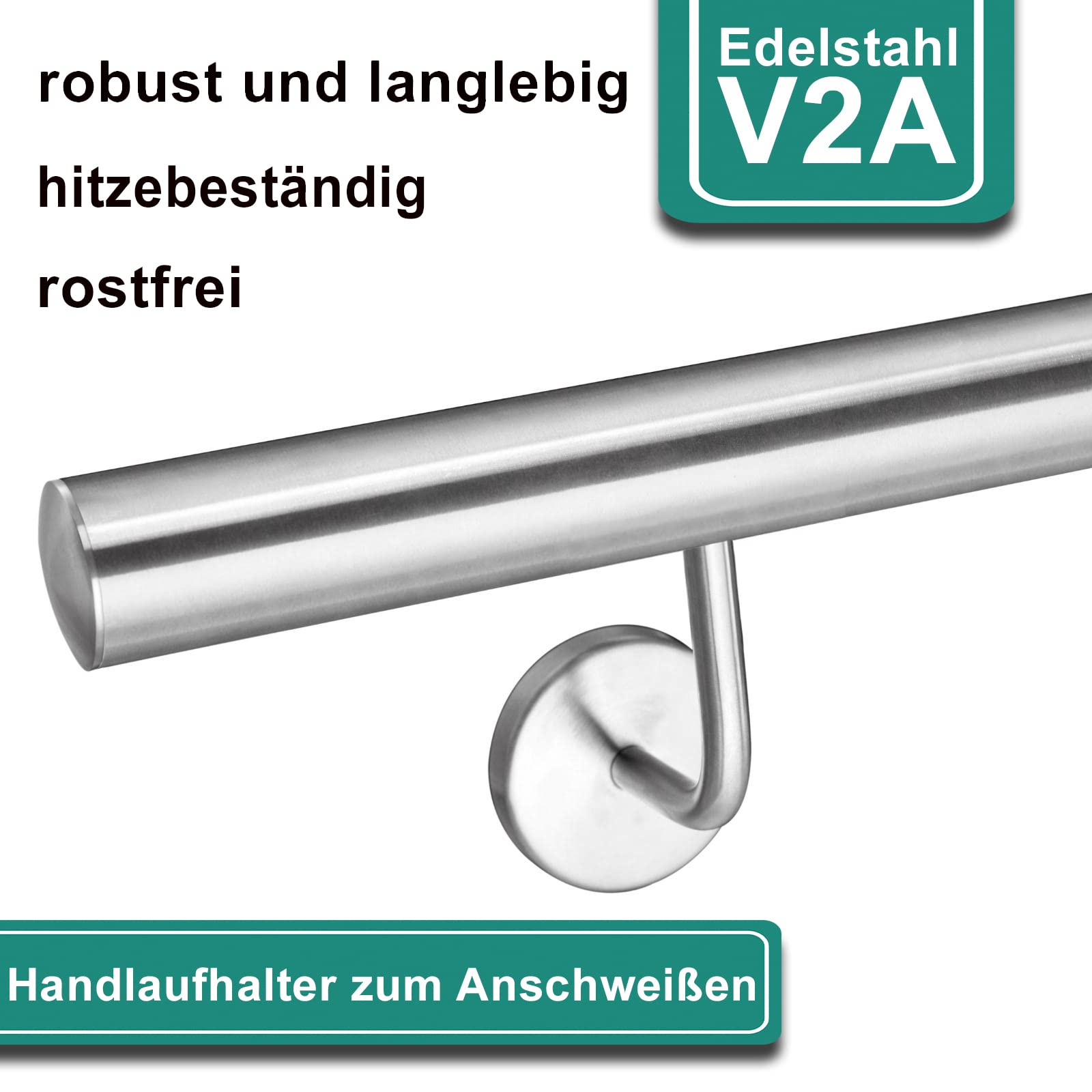 PRIOstahl Handlaufhalter Wandhalter Edelstahl 4 Stück V2A