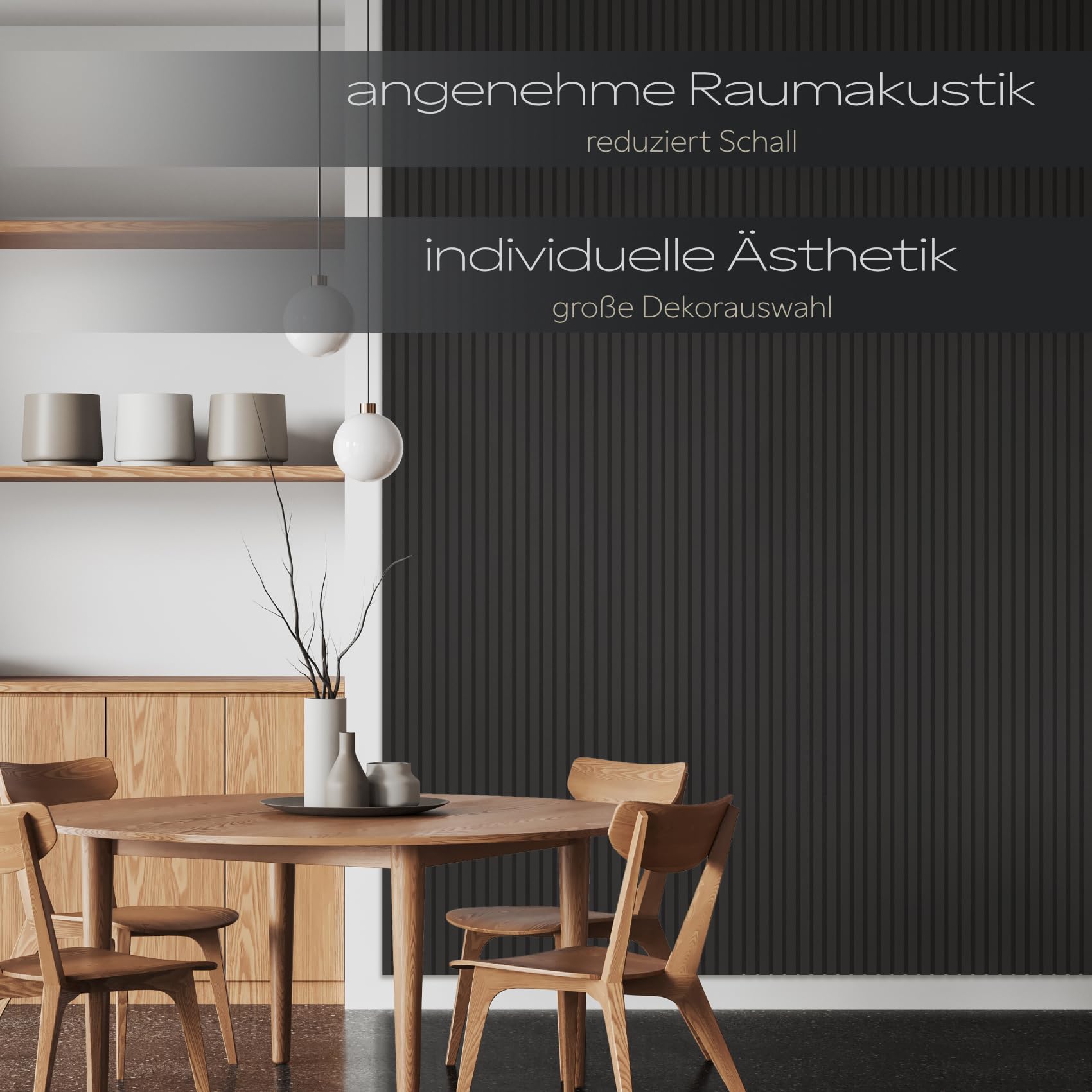 Hexim Akustikpaneele Musterstück Black Edition AP12 Wandpaneele