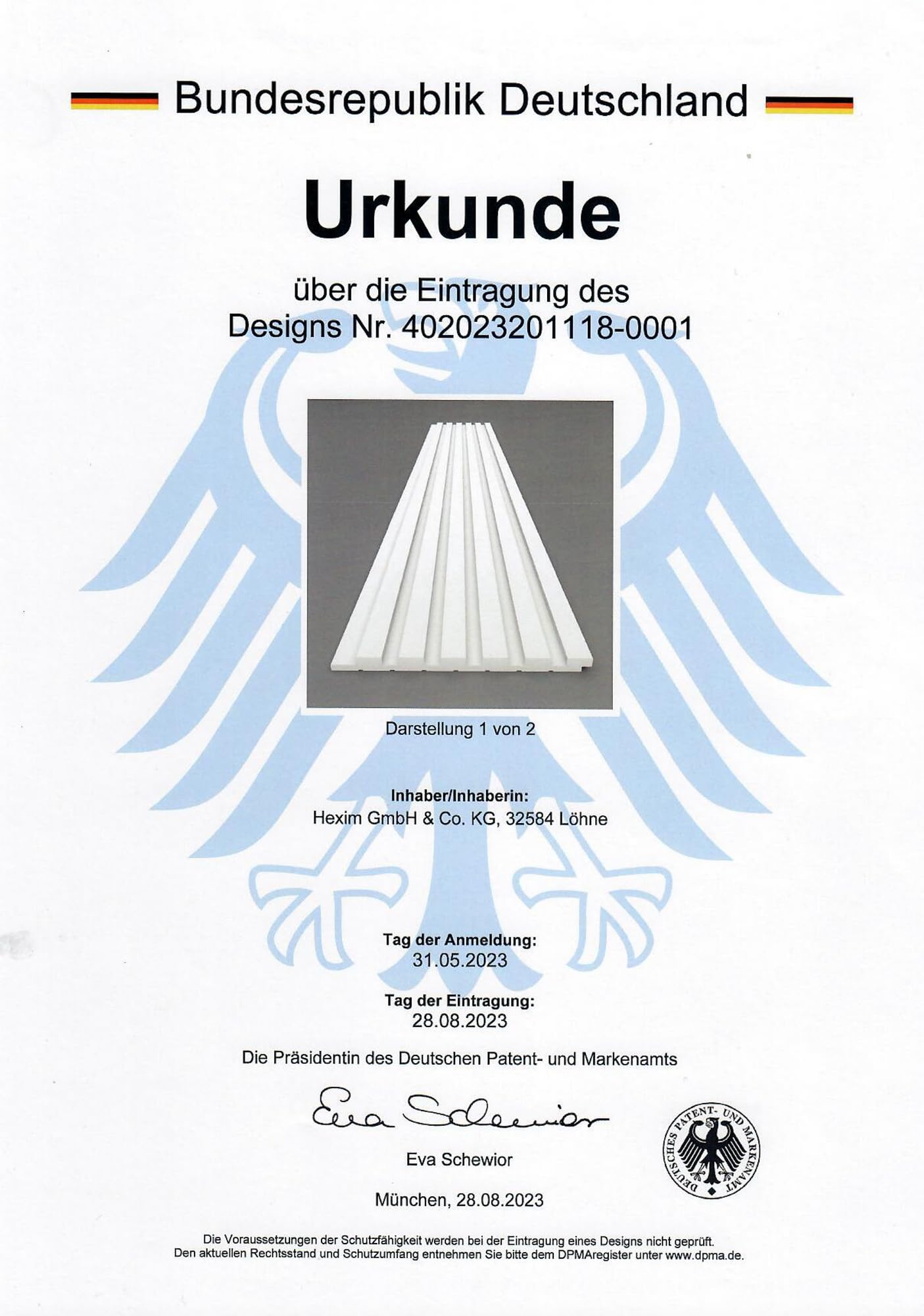 Hexim Lamellenwand HLM-1-01 Wandpaneele weiß XPS 0,46 m² streichbar