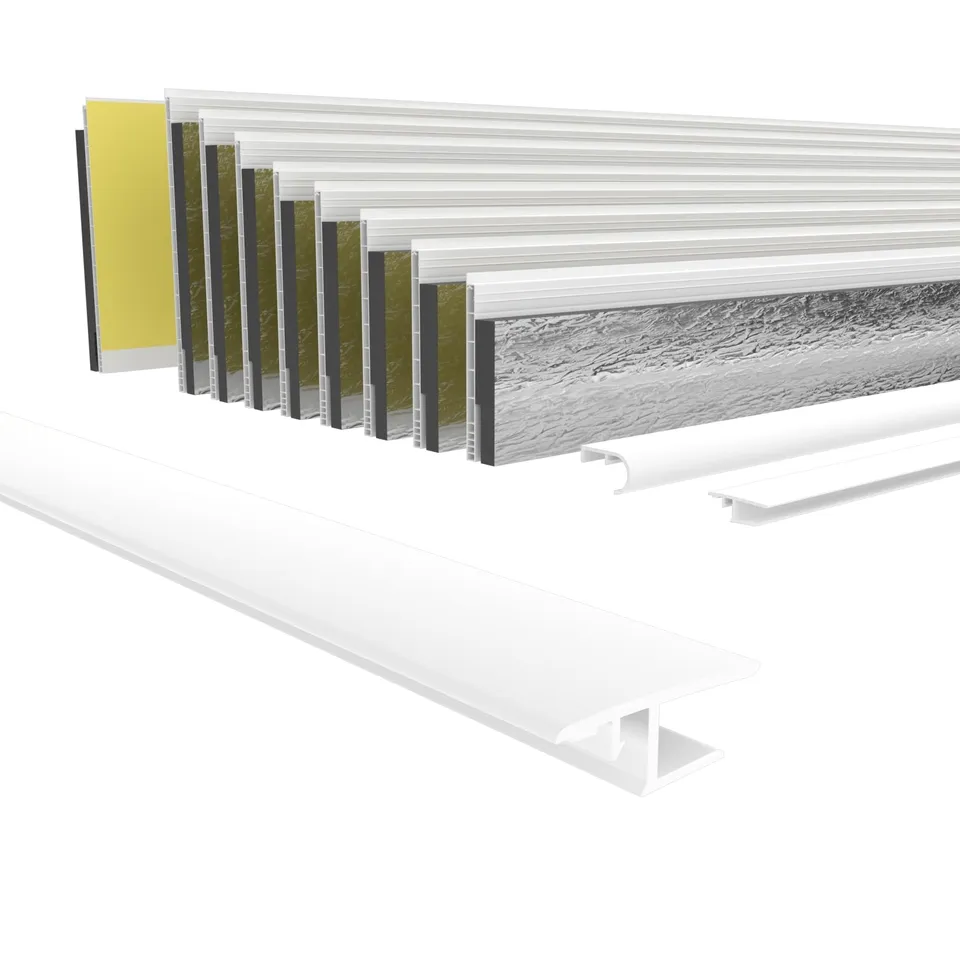 Hexim Aufnahmeprofil 42mm PVC Klemmprofil 2 Meter weiß