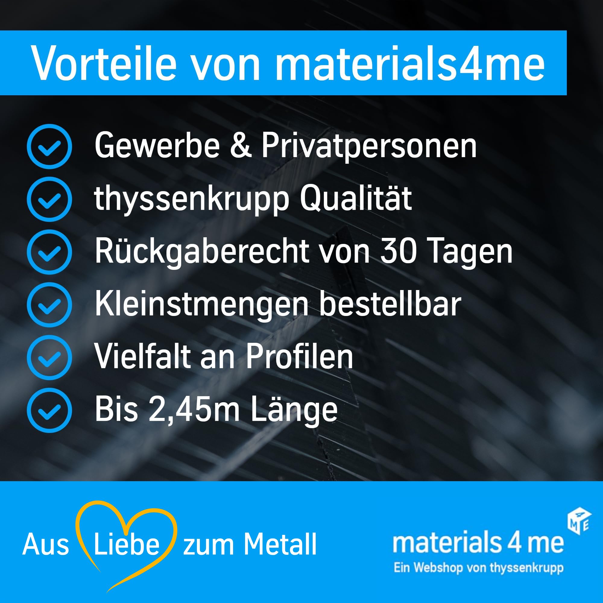 thyssenkrupp Aluminum Winkelprofil Messing 20x20x2 1000mm