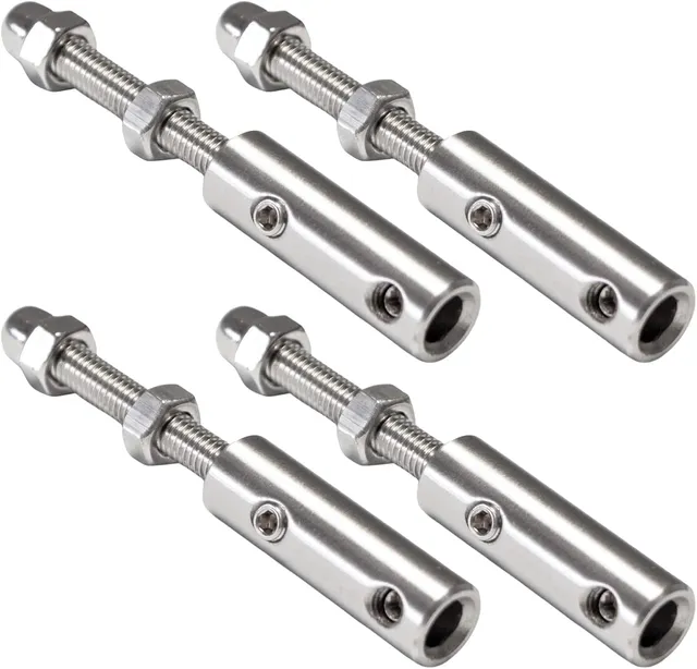 PRIOstahl Geländerbau Seilspanner M6 Edelstahl 4-6mm 4 Stück