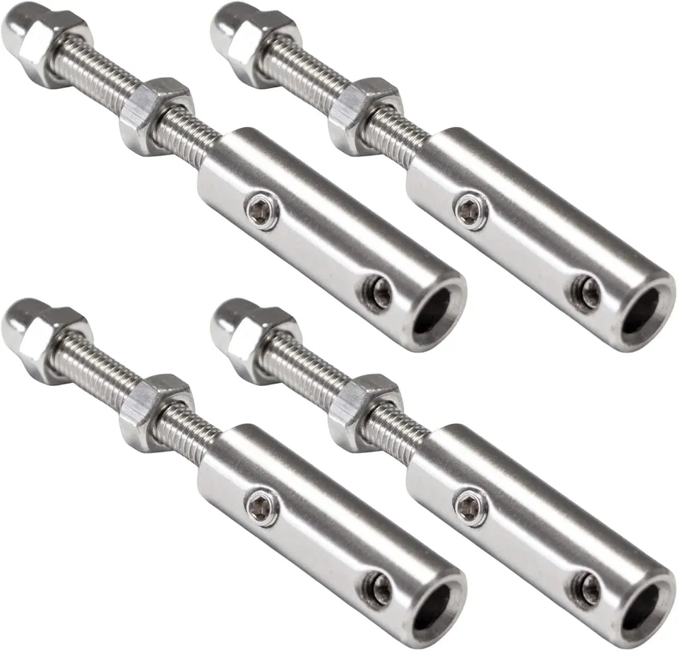 PRIOstahl Geländerbau Seilspanner M6 Edelstahl 4-6mm 4 Stück