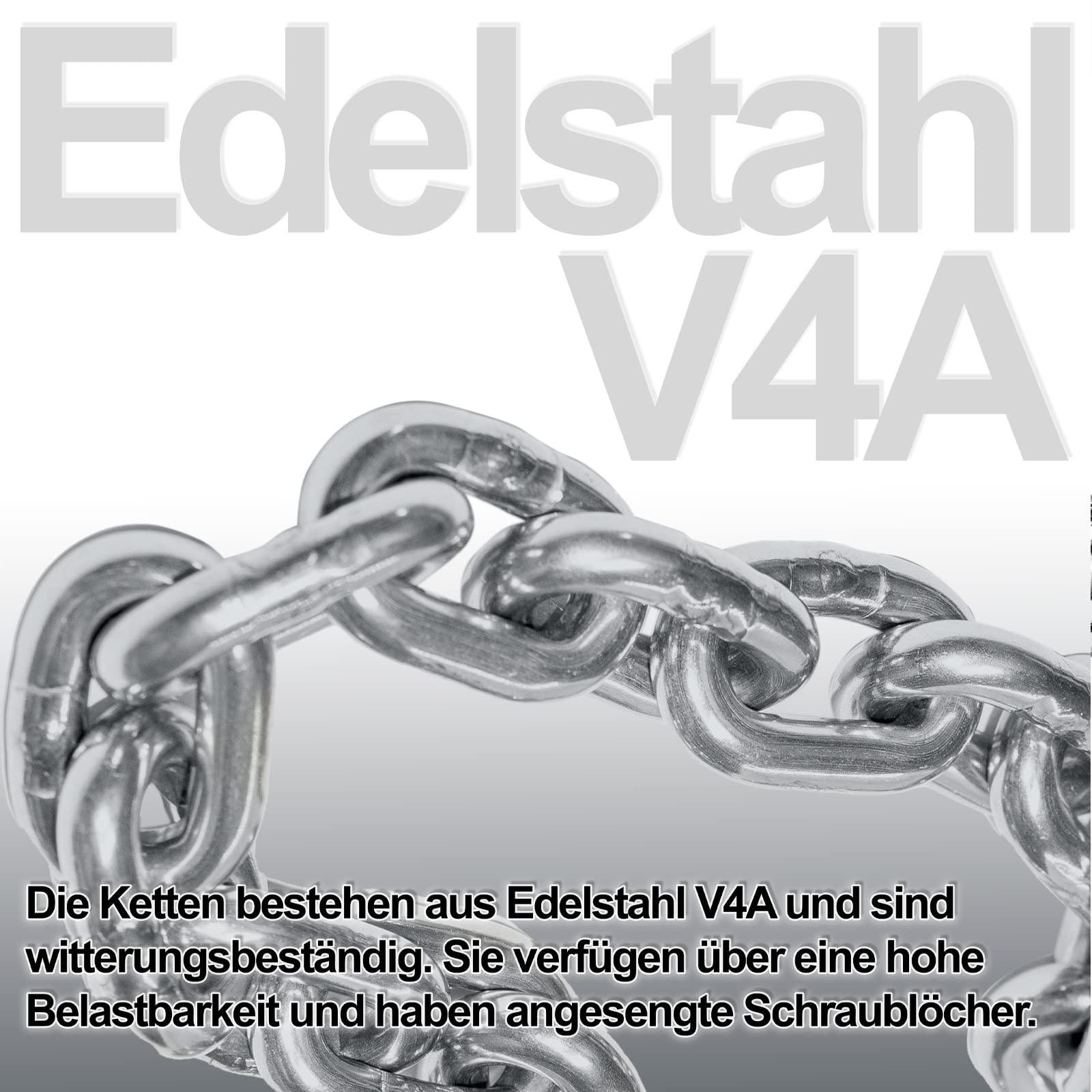 PRIOstahl Edelstahlkette 8mm rundgliedrig 1 Meter V4A