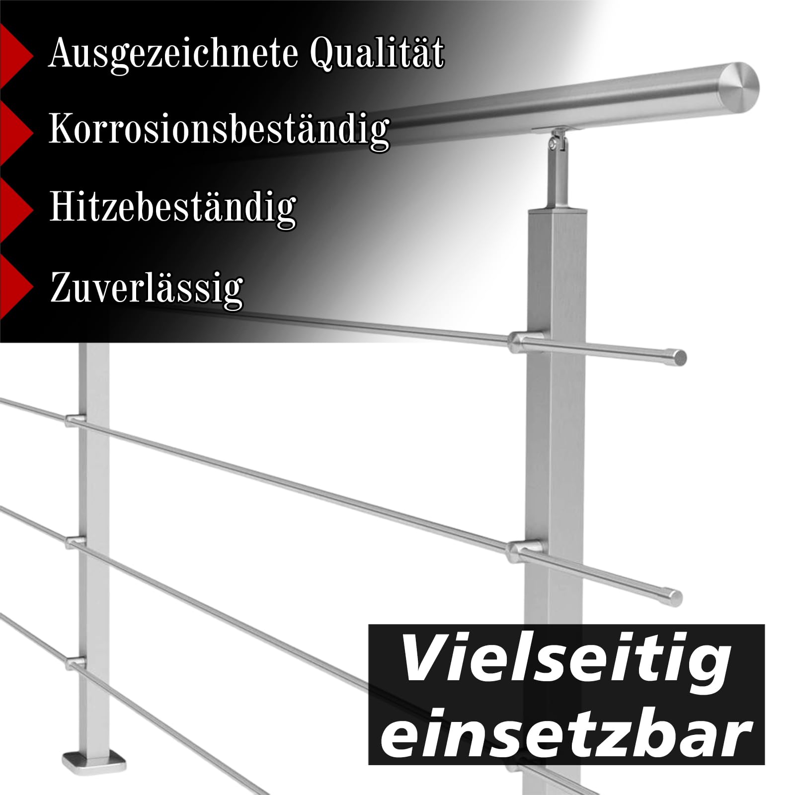 PRIOstahl Querstabhalter Ø12mm Edelstahl V2A 10 Stück Flach