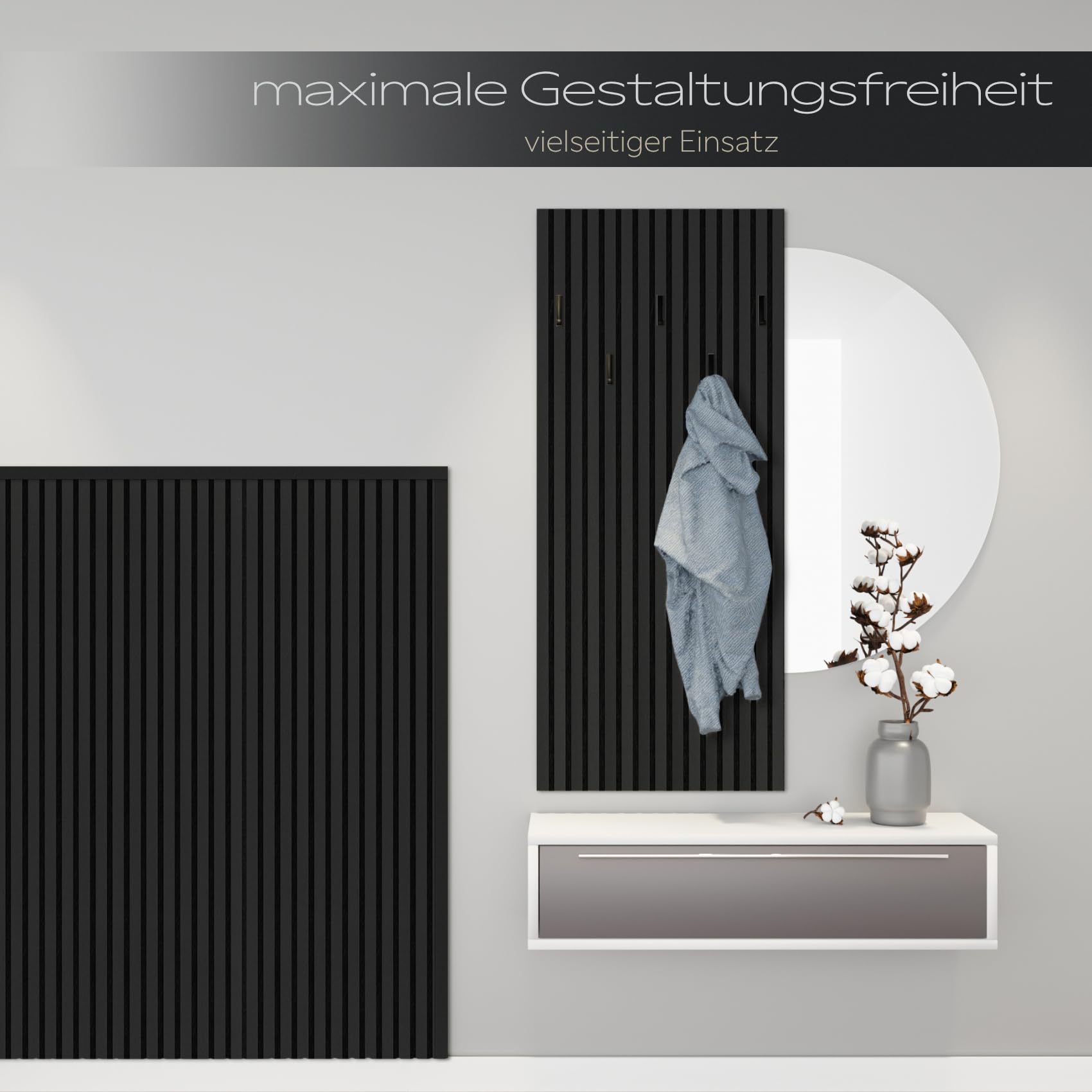 Hexim Akustikpaneele Musterstück Black Edition AP12 Wandpaneele