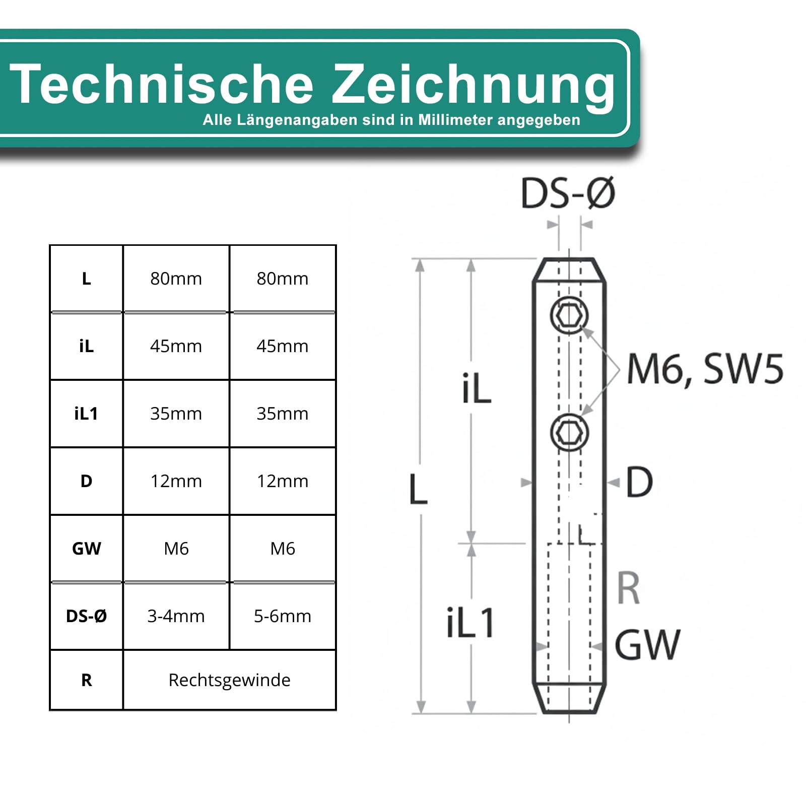 PRIOstahl Seilspanner 3-4mm Edelstahl V4A 4 Stück