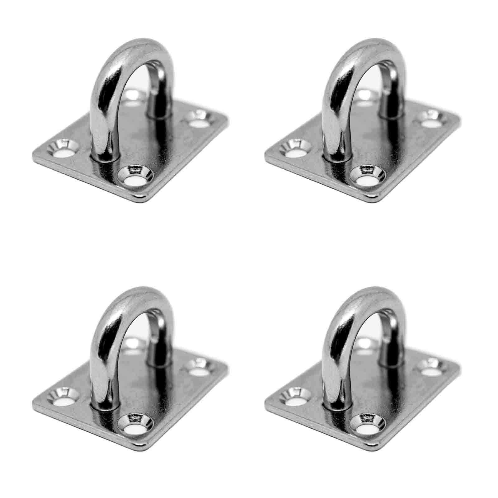PRIOstahl Befestigungsmaterial Augplatte 40x50mm 4 Stück V2A