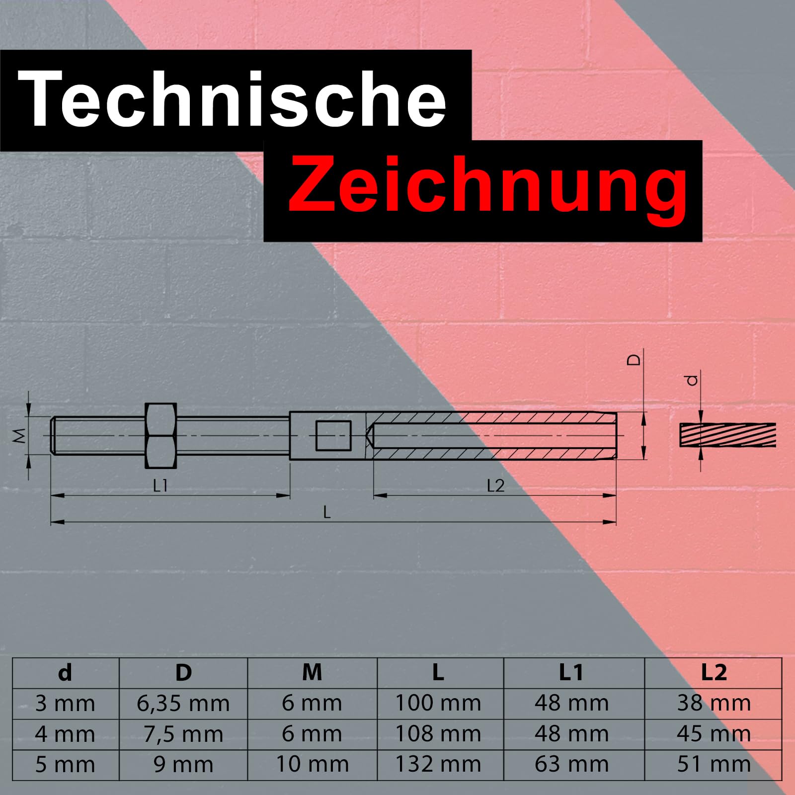 PRIOstahl Walzterminal Seilterminal 4 mm V4A 4 Stück