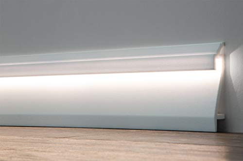 Hexim LED Sockelleiste HF-3 Weiß 10 Meter 109x22mm