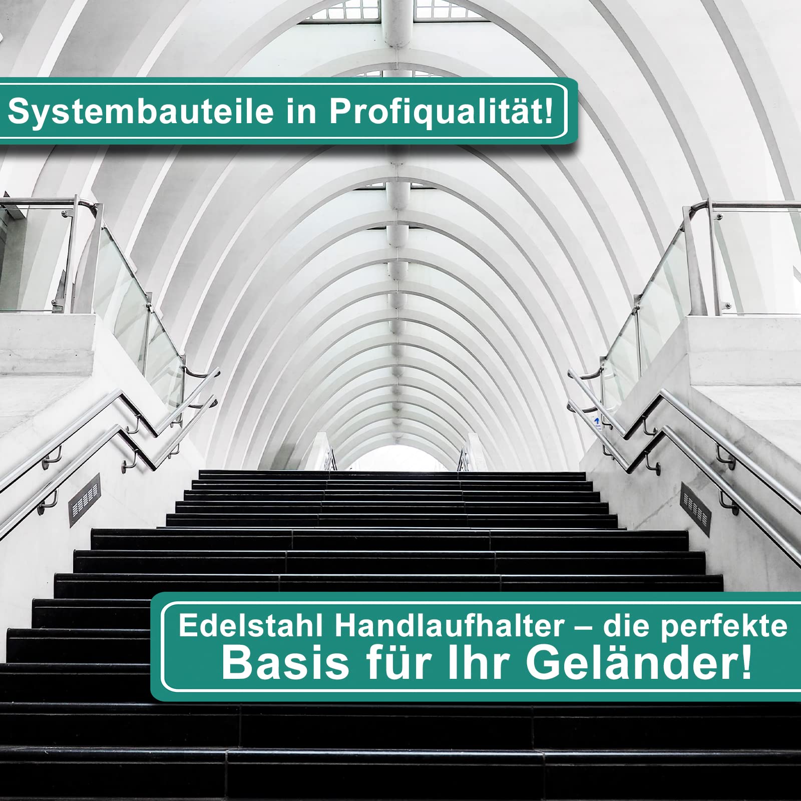 PRIOstahl Geländerbau Handlaufhalter 4er Set Edelstahl V2A