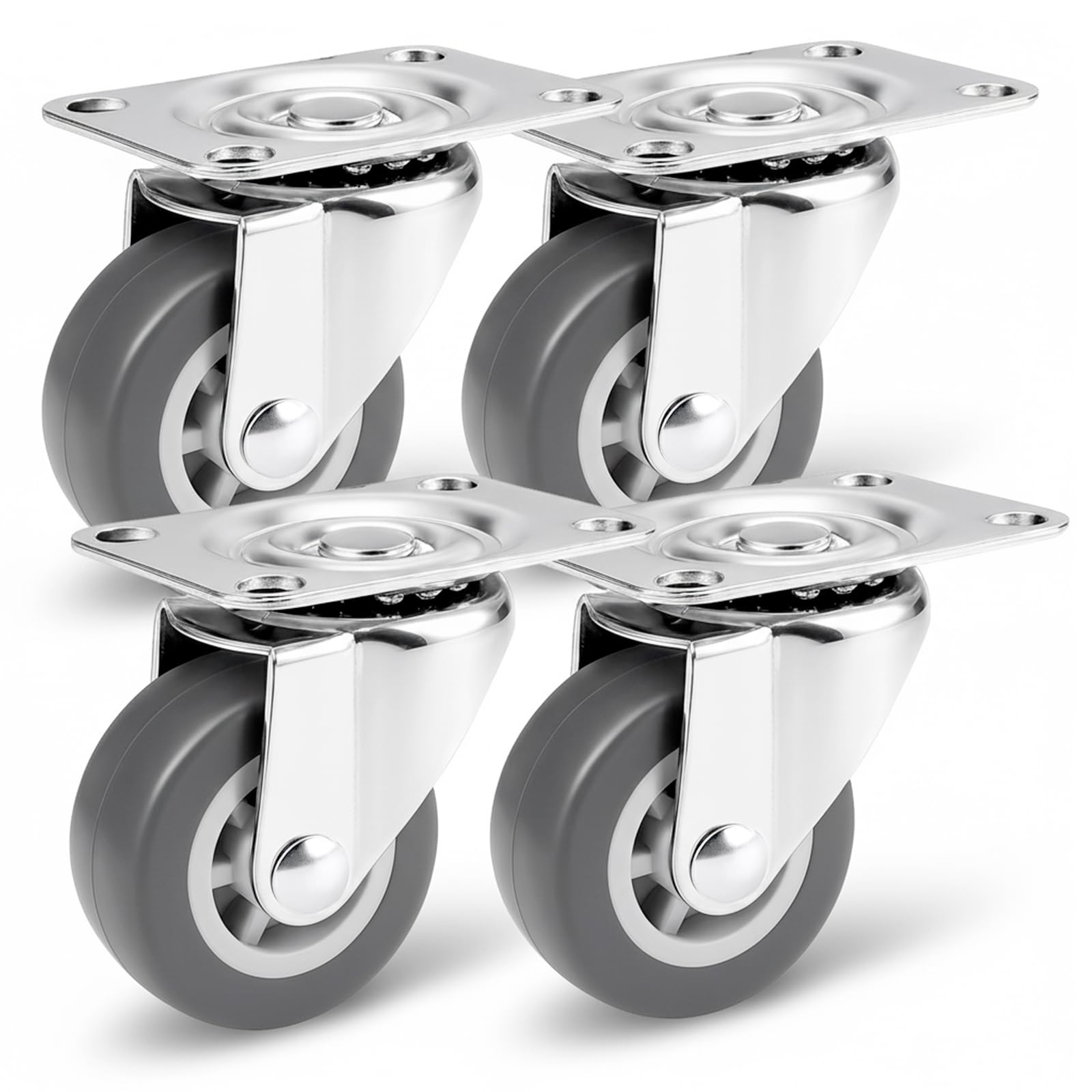PRIOstahl Möbelrollen TPE 40 mm grau 4 Stück