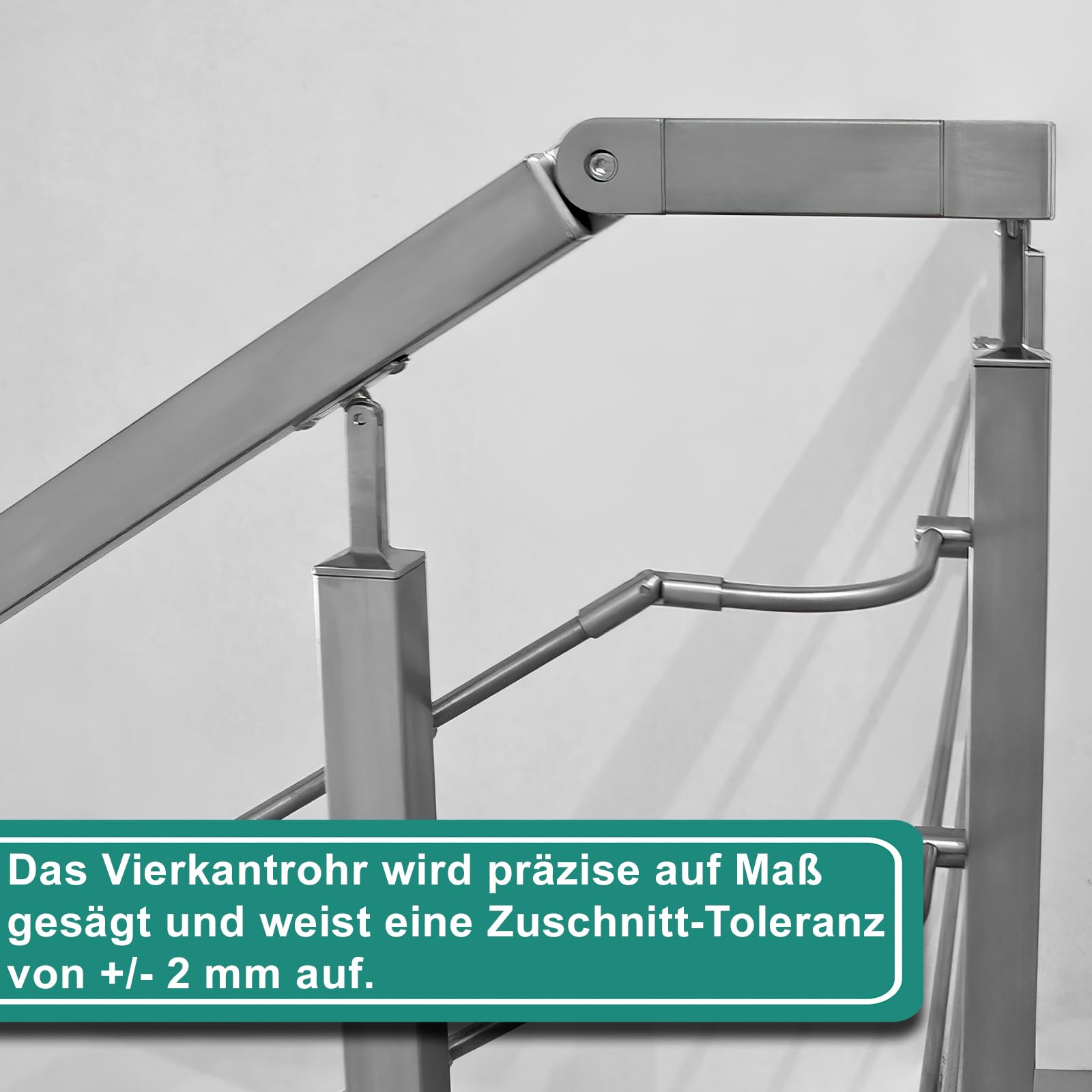 PRIOstahl Geländerbau Vierkantrohr 40x40x2 1500mm Edelstahl V2A
