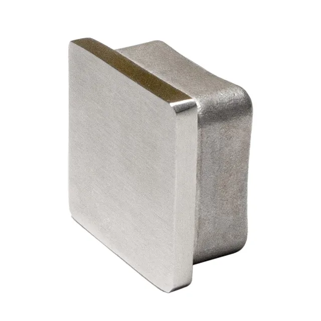 PRIOstahl Rohrstopfen Vierkant 40x40x2mm V2A flach