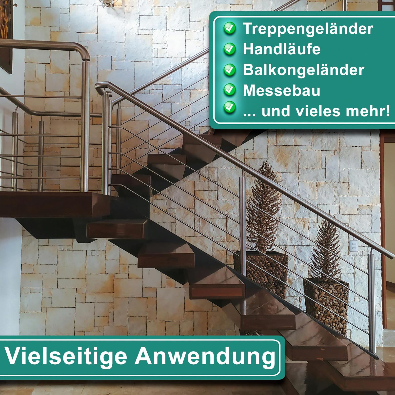 PRIOstahl Geländerbau Stabverbinder 12x1,5mm V2A 10 Stück