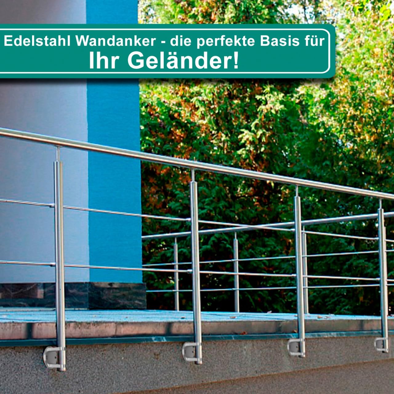 PRIOstahl Geländerbau Wandanker 42,4mm Edelstahl V2A