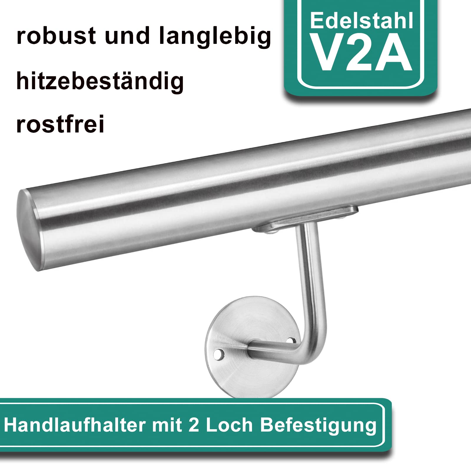 PRIOstahl Geländerbau Handlaufhalter 42,4 mm Edelstahl V2A 1 Stück