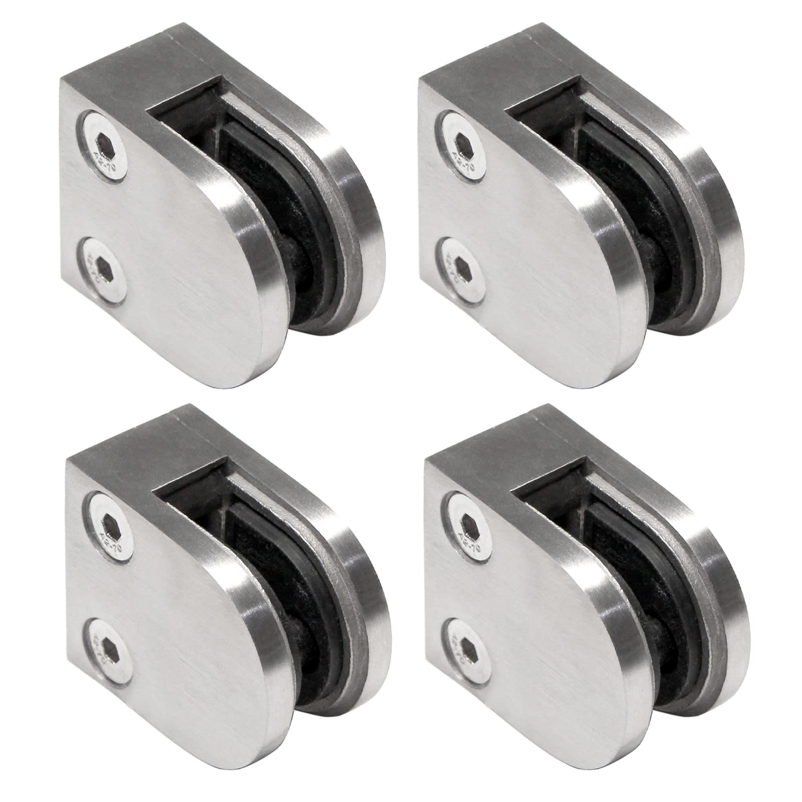 PRIOstahl Glashalter Glasklemmen 6 mm flach 4 Stück