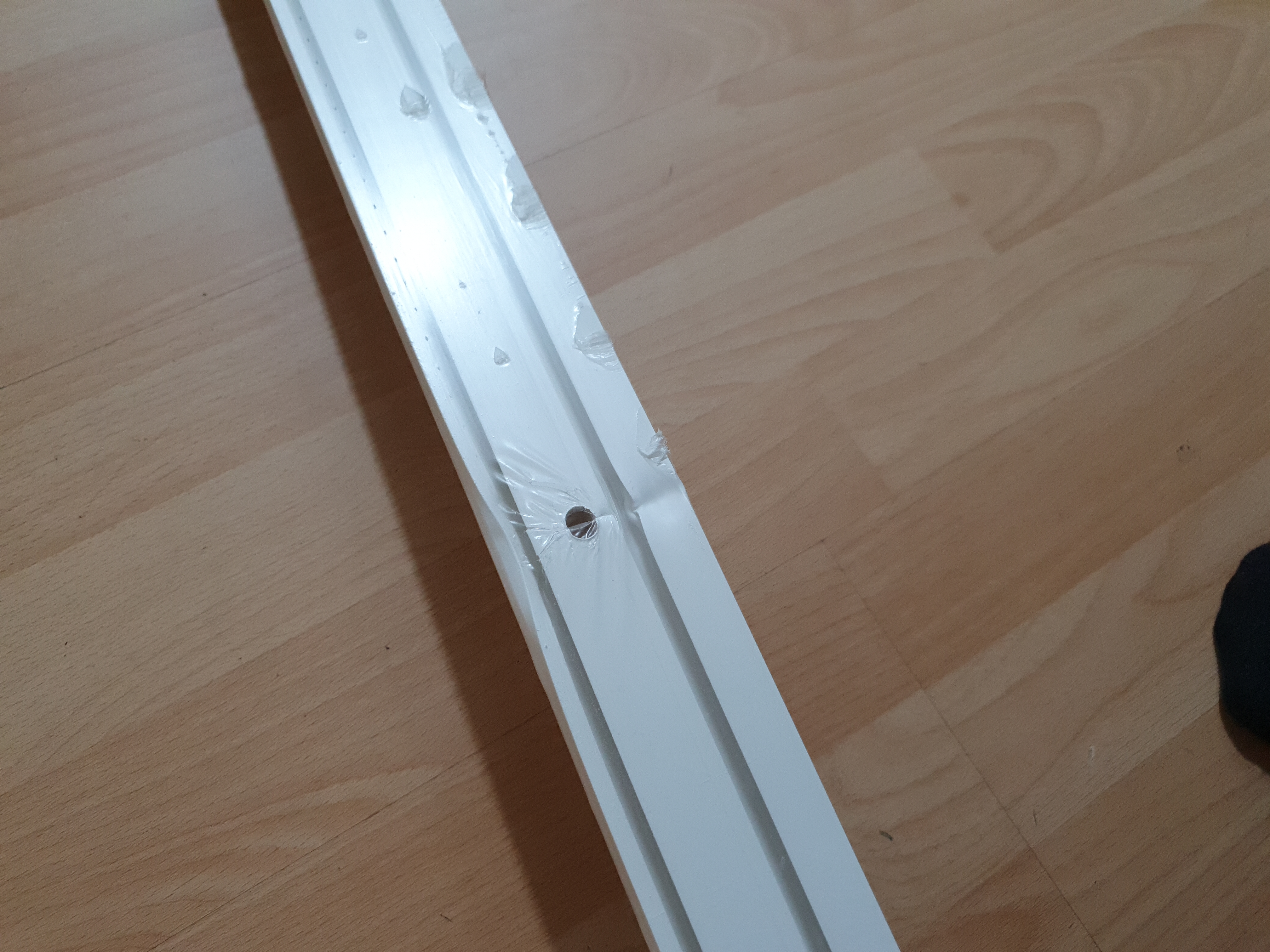 Hexim OM-2 Gardinenschiene PVC 2-läufig 2000x55 mm weiß