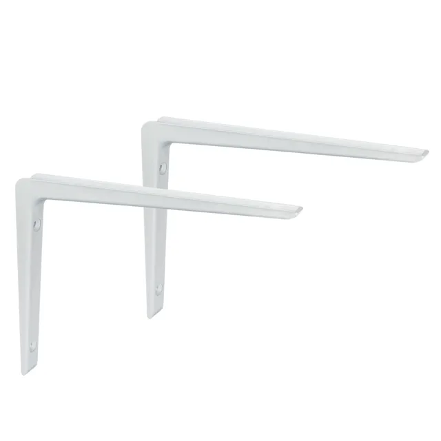 PRIOstahl Regalkonsole Alu Weiß 200x300mm 2 Stück