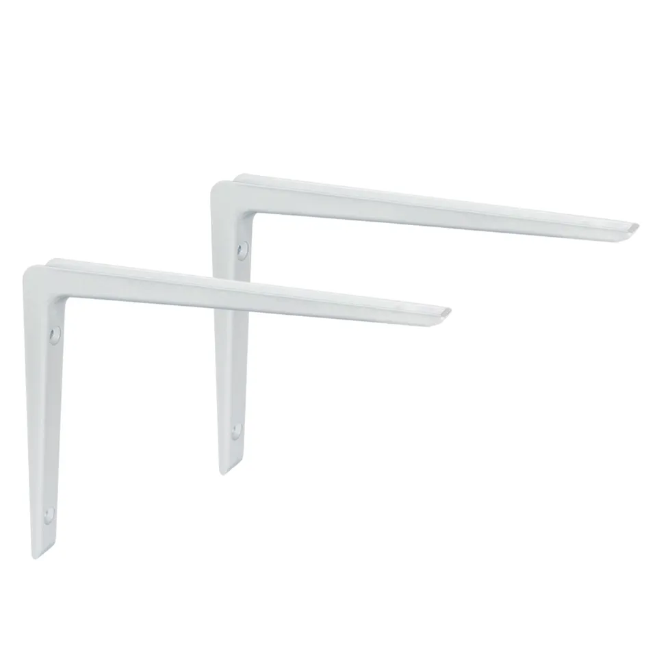 PRIOstahl Regalkonsole Alu Weiß 200x300mm 2 Stück