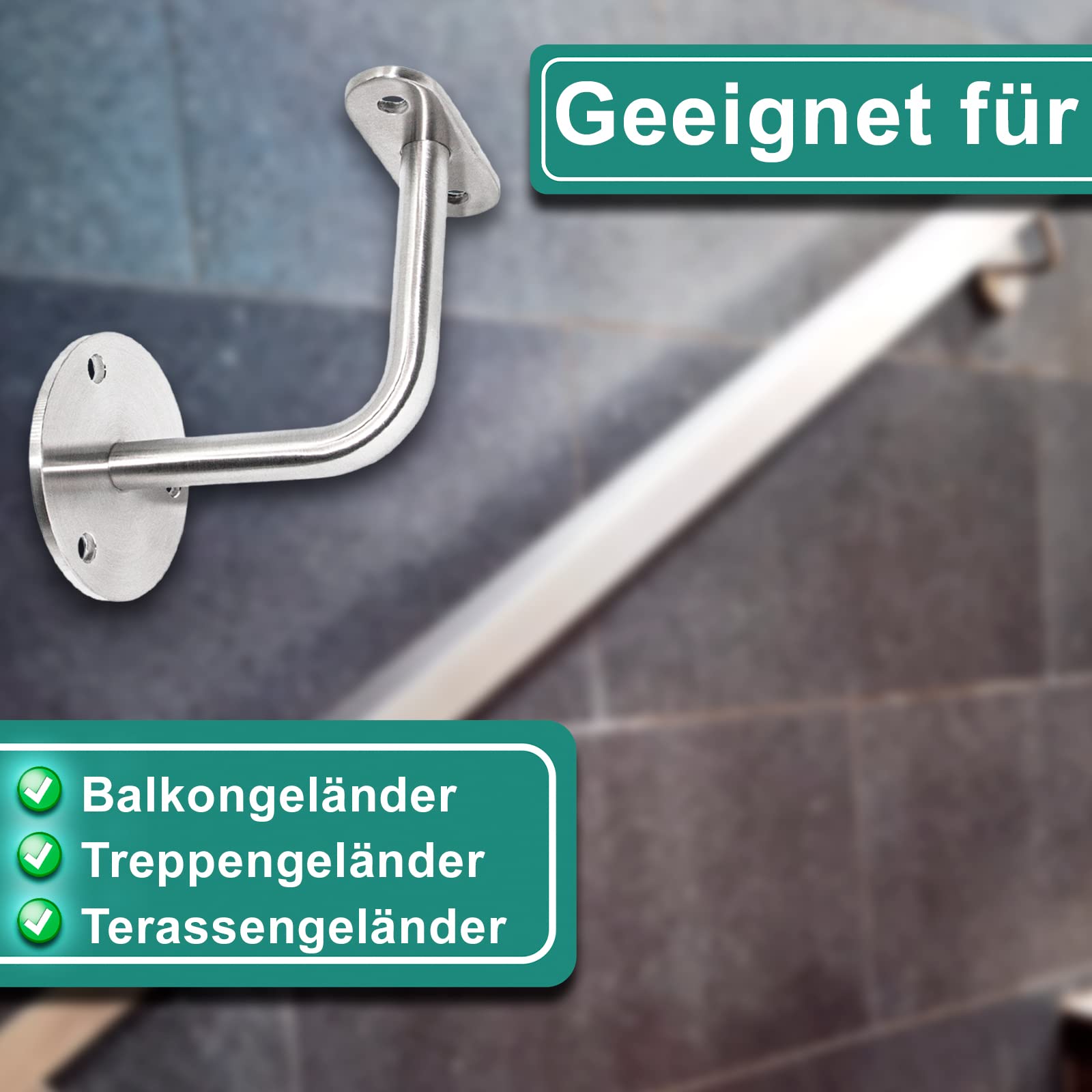 PRIOstahl Handlaufhalter Flach 3-Loch V2A 1 Stück