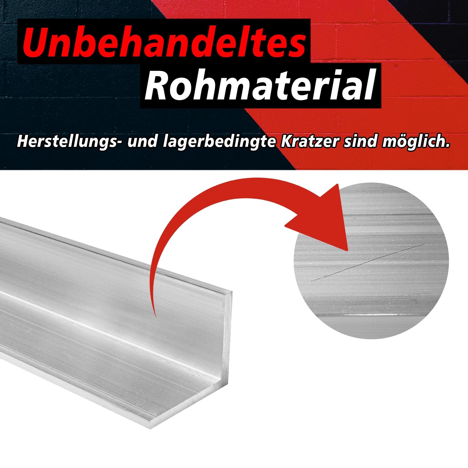 PRIOstahl Aluwinkel 50x50x3mm 1000mm L-Profil gleichschenklig