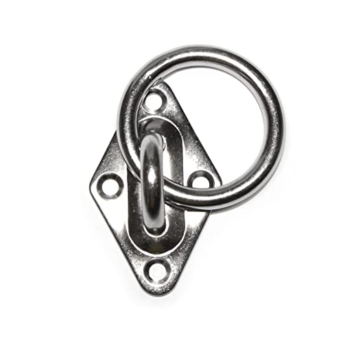 PRIOstahl Mastplatte Augplatte 6mm Edelstahl V2A Ring