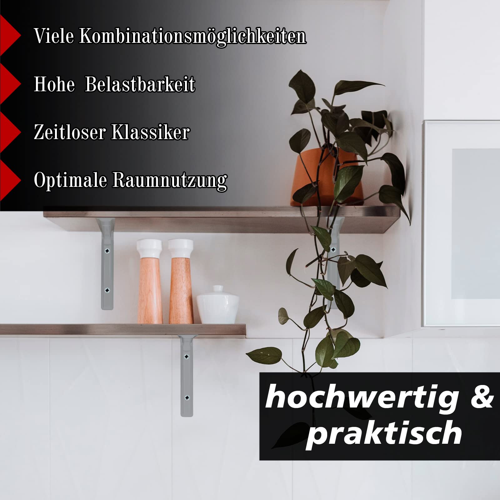 PRIOstahl Heimwerker Regalträger 155x220 Grau 2 Stück Stahl