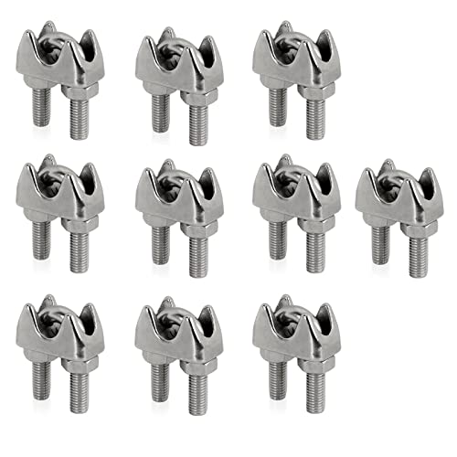 PRIOstahl Geländerbau Drahtseilklemme 10 mm 10 Stück V4A