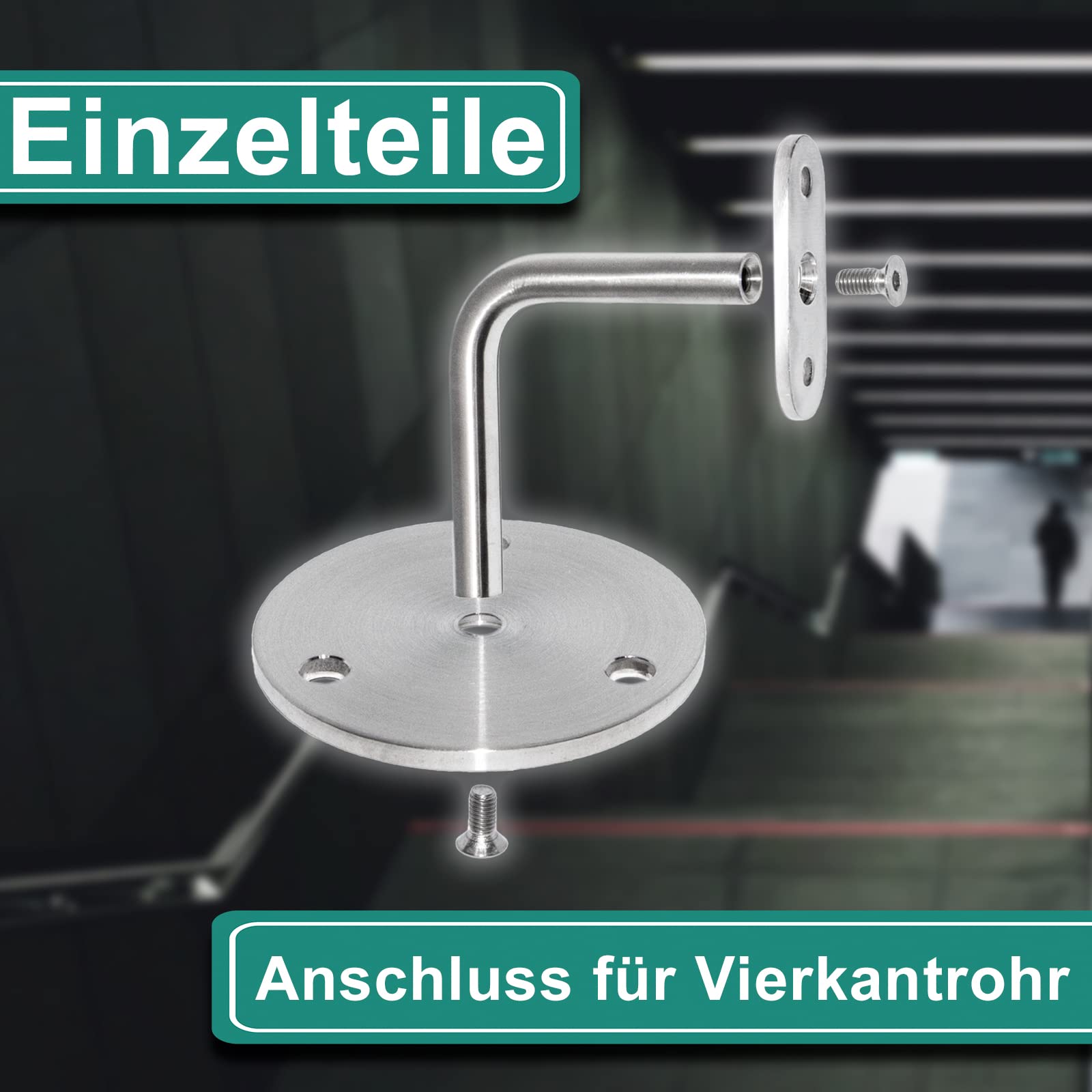 PRIOstahl Handlaufhalter Flach 3-Loch V2A 1 Stück