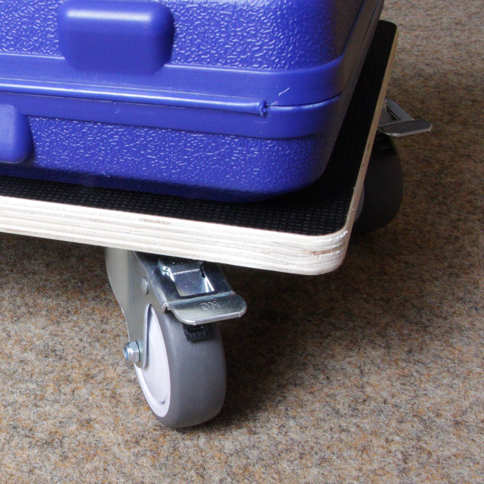 PRIOstahl Transportrollen 100mm Schwerlastrollen Rückenloch Bremse