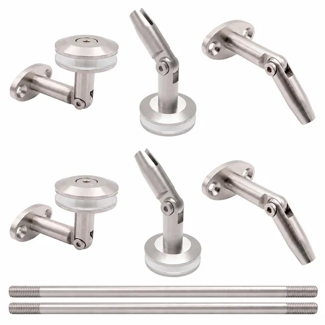 PRIOstahl Beschlagsatz Glasvordach Edelstahl V2A Komplett-Set