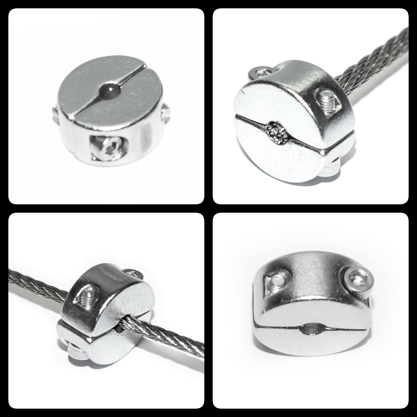 PRIOstahl Stoppklemme 2mm Seilklemme V4A 4 Stück teilbar