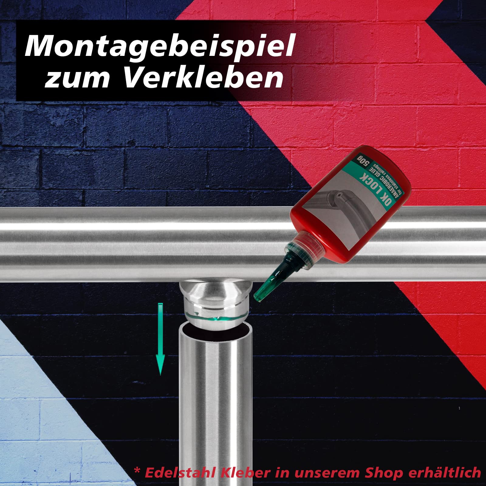 PRIOstahl Geländerbau Rohradapter rund 42,4 mm Edelstahl 1 Stück