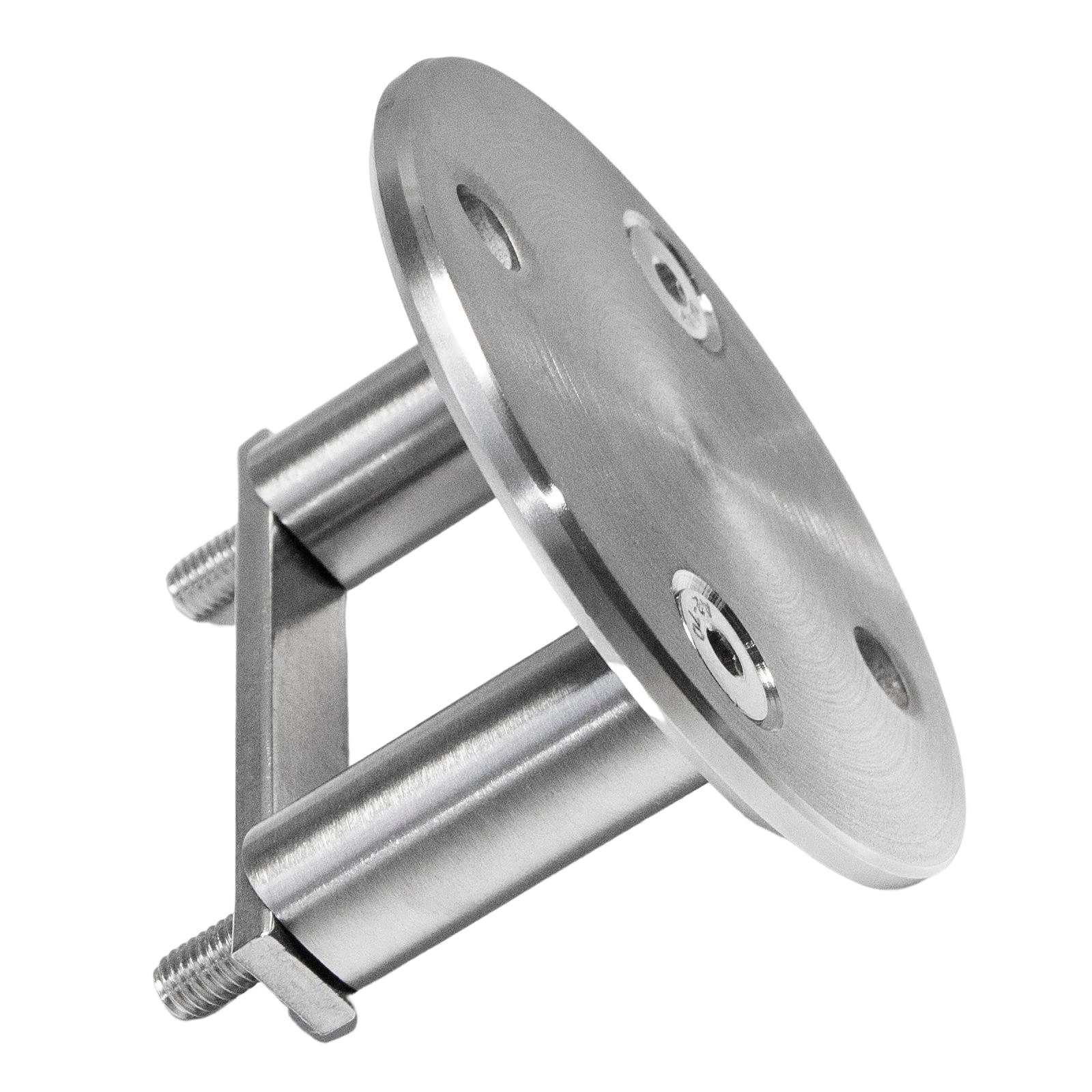 PRIOstahl Pfostenträger rund 42,4mm Edelstahl V2A Wandanker
