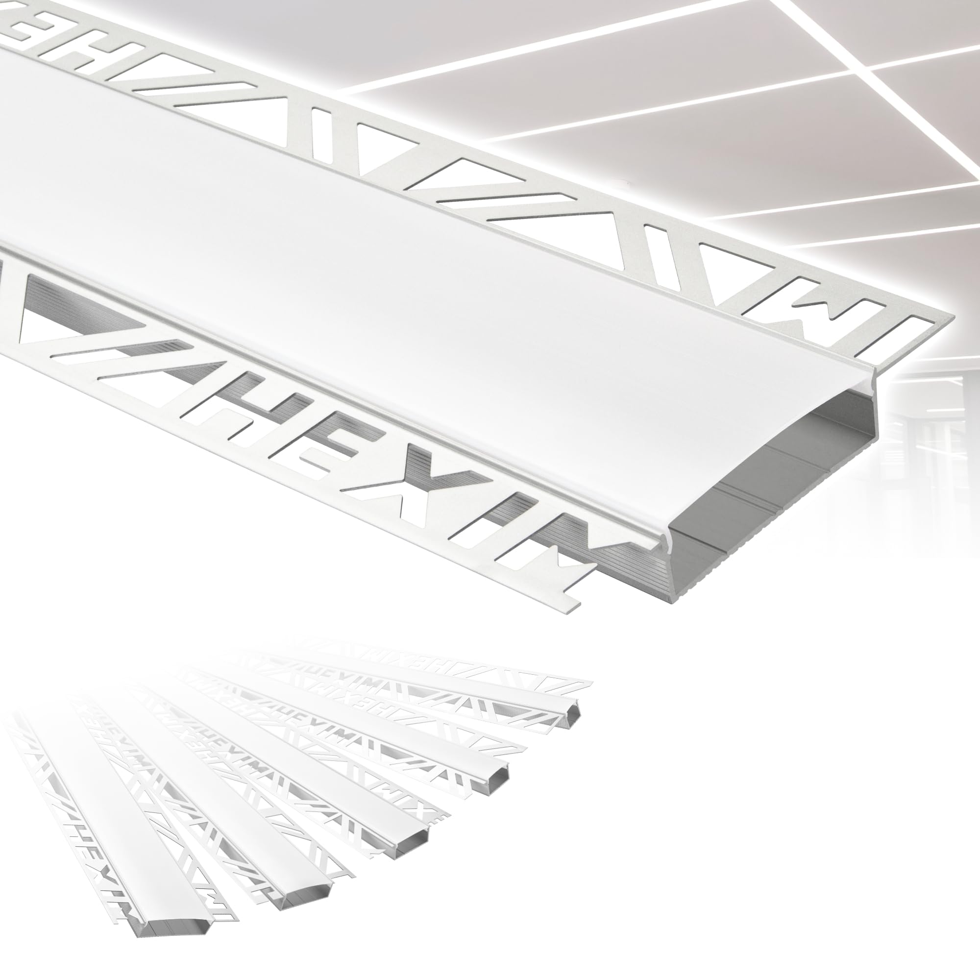 Hexim LED Trockenbauprofil ALED-1 Alu 10 m 5 Leisten