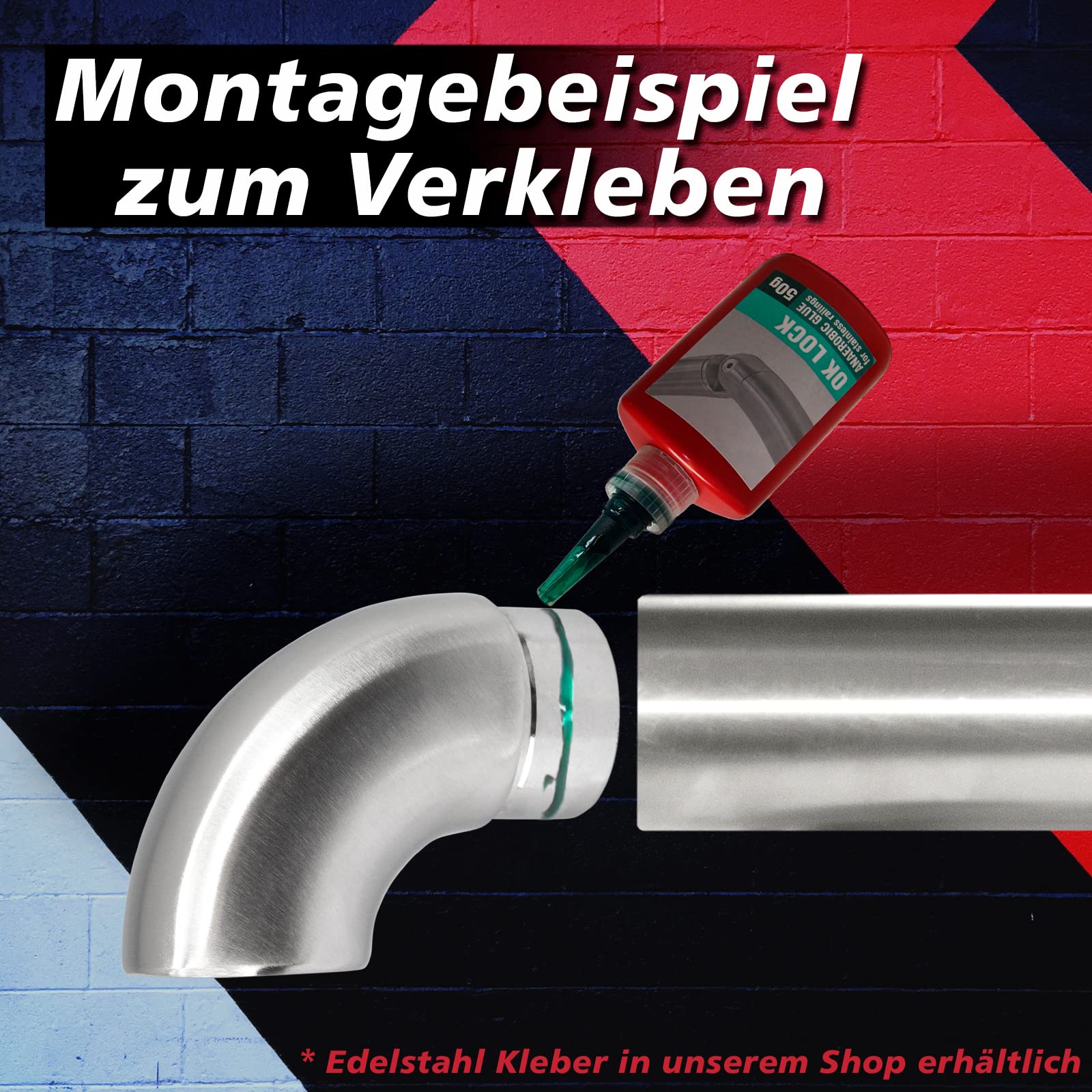 PRIOstahl Endbogen 42,4mm 90° 1 Stück Edelstahl V2A