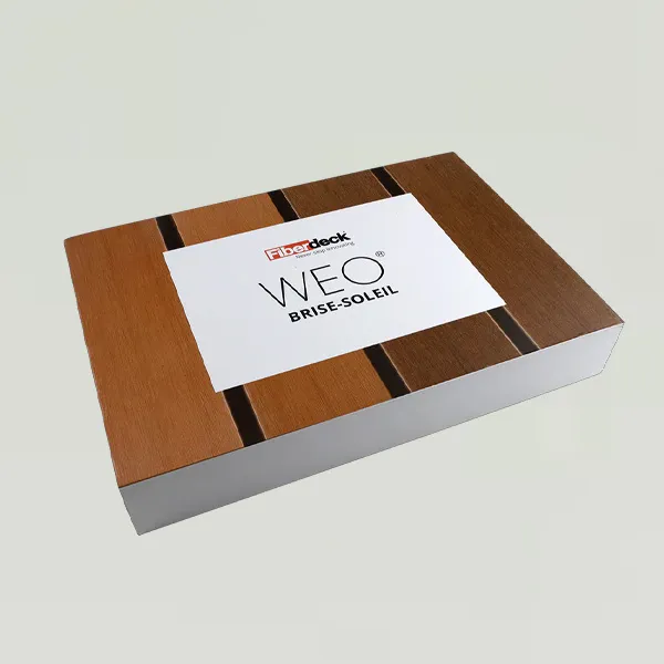 Fiberdeck WEOSUN Brise Soleil Lamellen Box Set Holzoptik