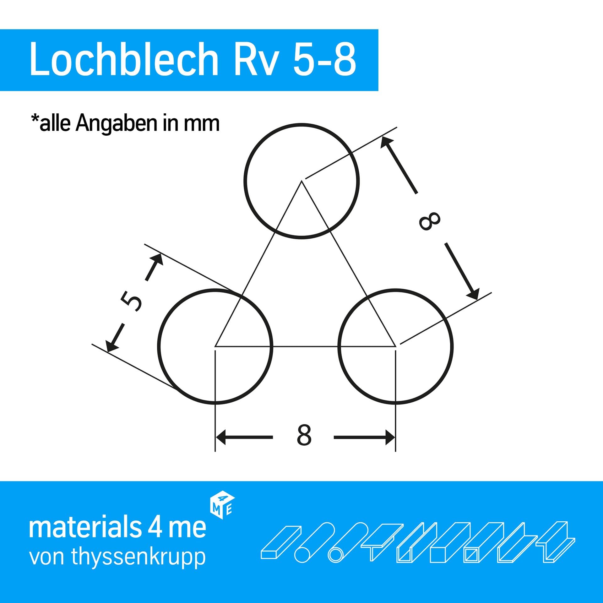thyssenkrupp Lochblech Alu QG10-15 2mm 1500x500mm