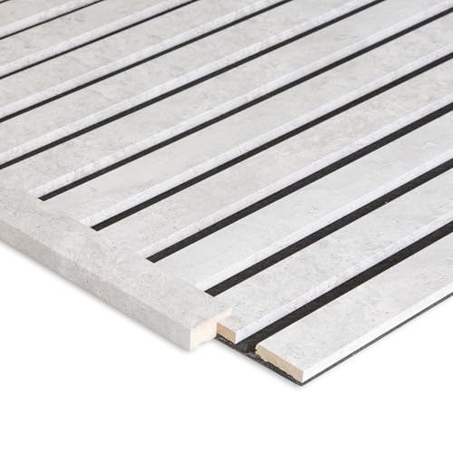 Hexim Akustikpaneele Abschlussleiste Chicago Concrete 137,5cm MDF