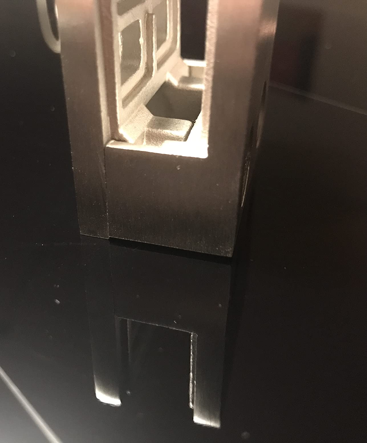 PRIOstahl Glashalter Flach 8mm Edelstahl V2A 45mm 4 Stück