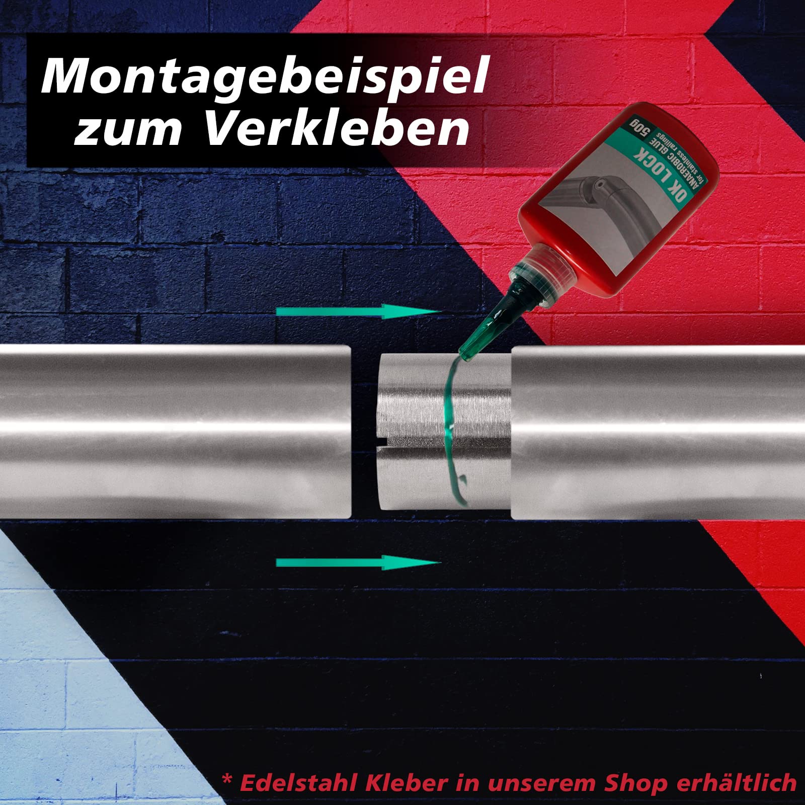 PRIOstahl Rohrverbinder Ø42,4mm 4 Stück Edelstahl V2A